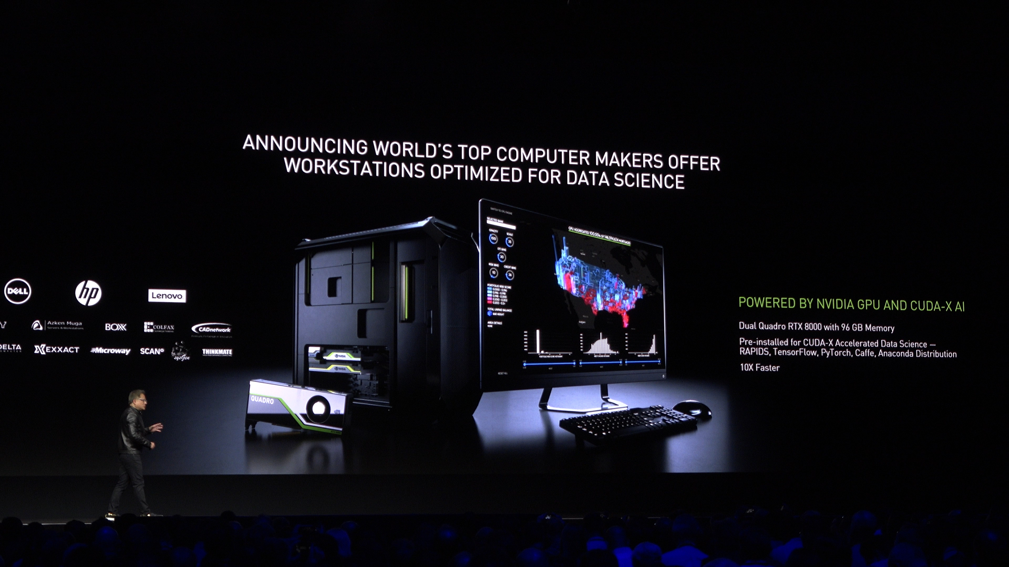 CEO of Nvidia announces Workstation for Data Scientists at GTC 2019